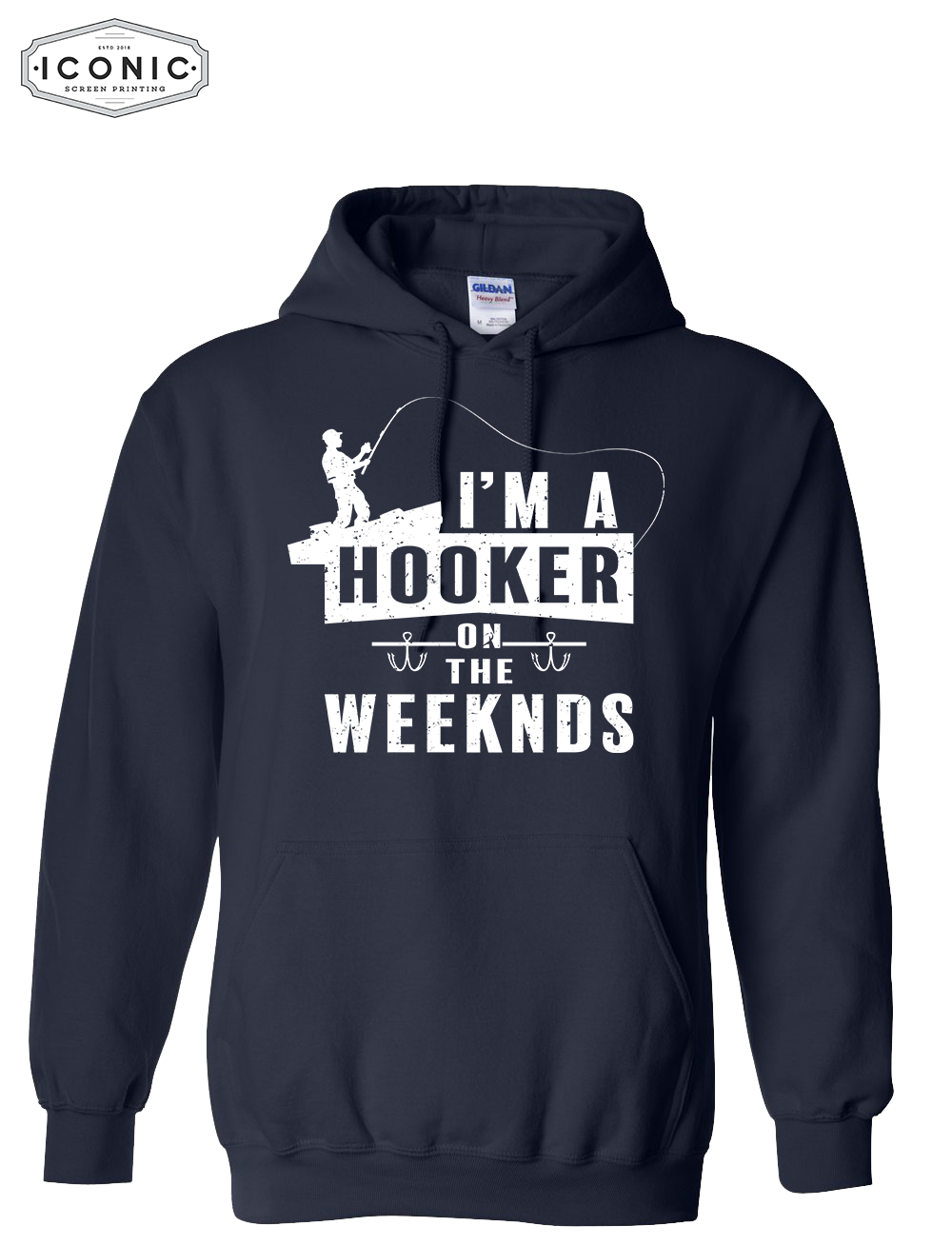 Hooker on the Weekends- Heavy Blend Hooded Sweatshirt