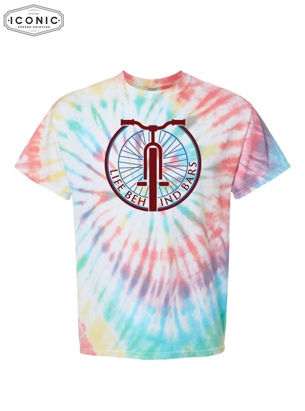 Life Behind Bars - D4 - Multi-Color Spiral Tie-Dyed T-Shirt