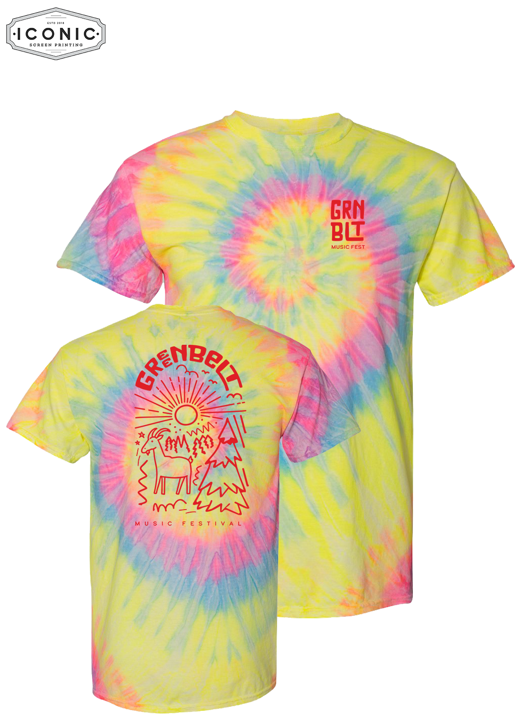 Greenbelt Music Festival - Multi-Color Spiral Tie-Dyed T-Shirt