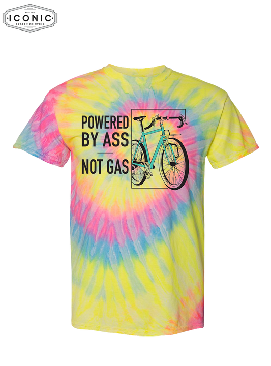 Powered By Ass - D1 - Multi-Color Spiral Tie-Dyed T-Shirt