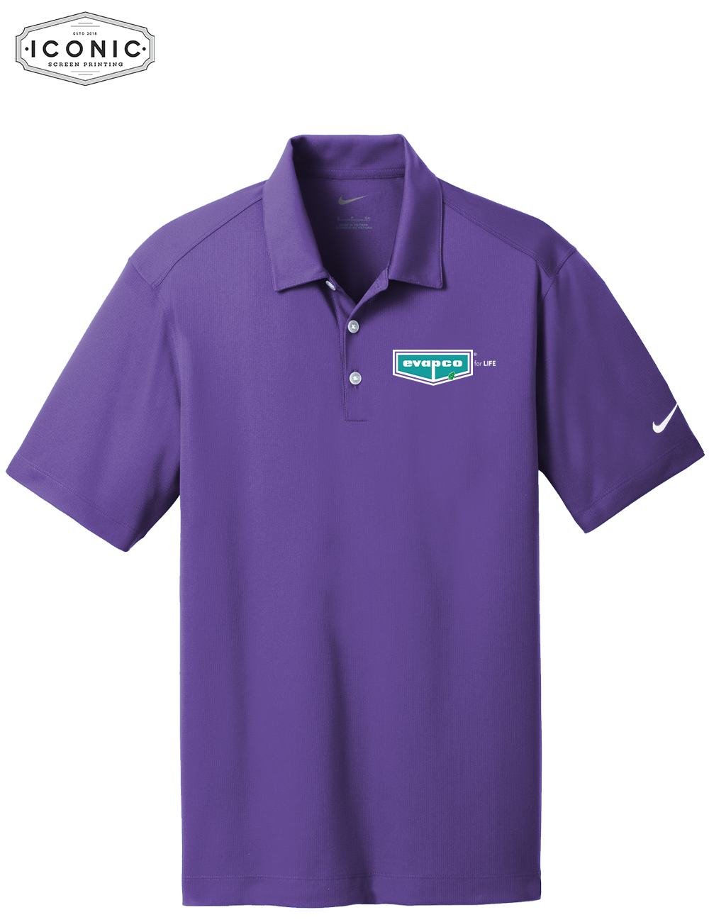 Evapco for Life - Nike Dri-FIT Vertical Mesh Polo - Select Mens or Womens Fit - Embroidery