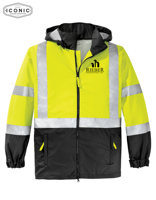 Rieber Contracting - CornerStone ANSI 107 Class 3 Safety Windbreaker - Embroidery