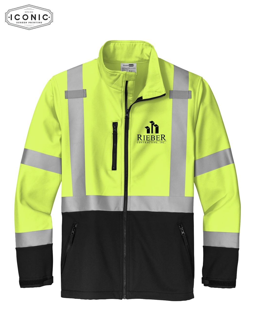 Rieber Contracting - CornerStone ANSI 107 Class 3 Soft Shell Jacket - Embroidery