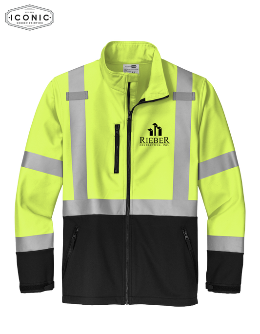 Rieber Contracting - CornerStone ANSI 107 Class 3 Soft Shell Jacket - Embroidery