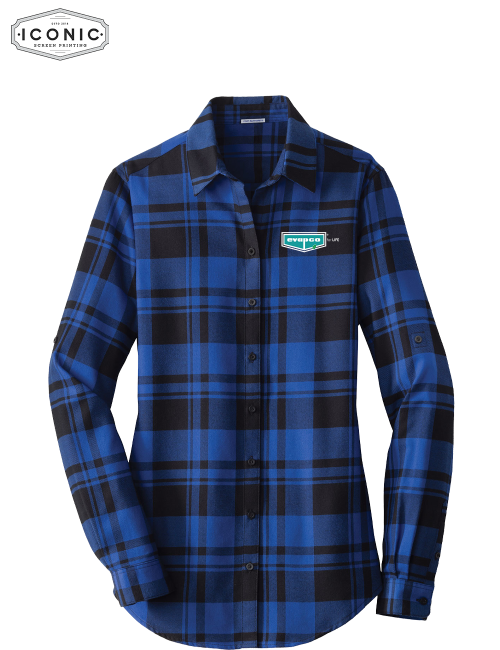 Evapco for Life - Ladies Plaid Flannel Tunic - Embroidery