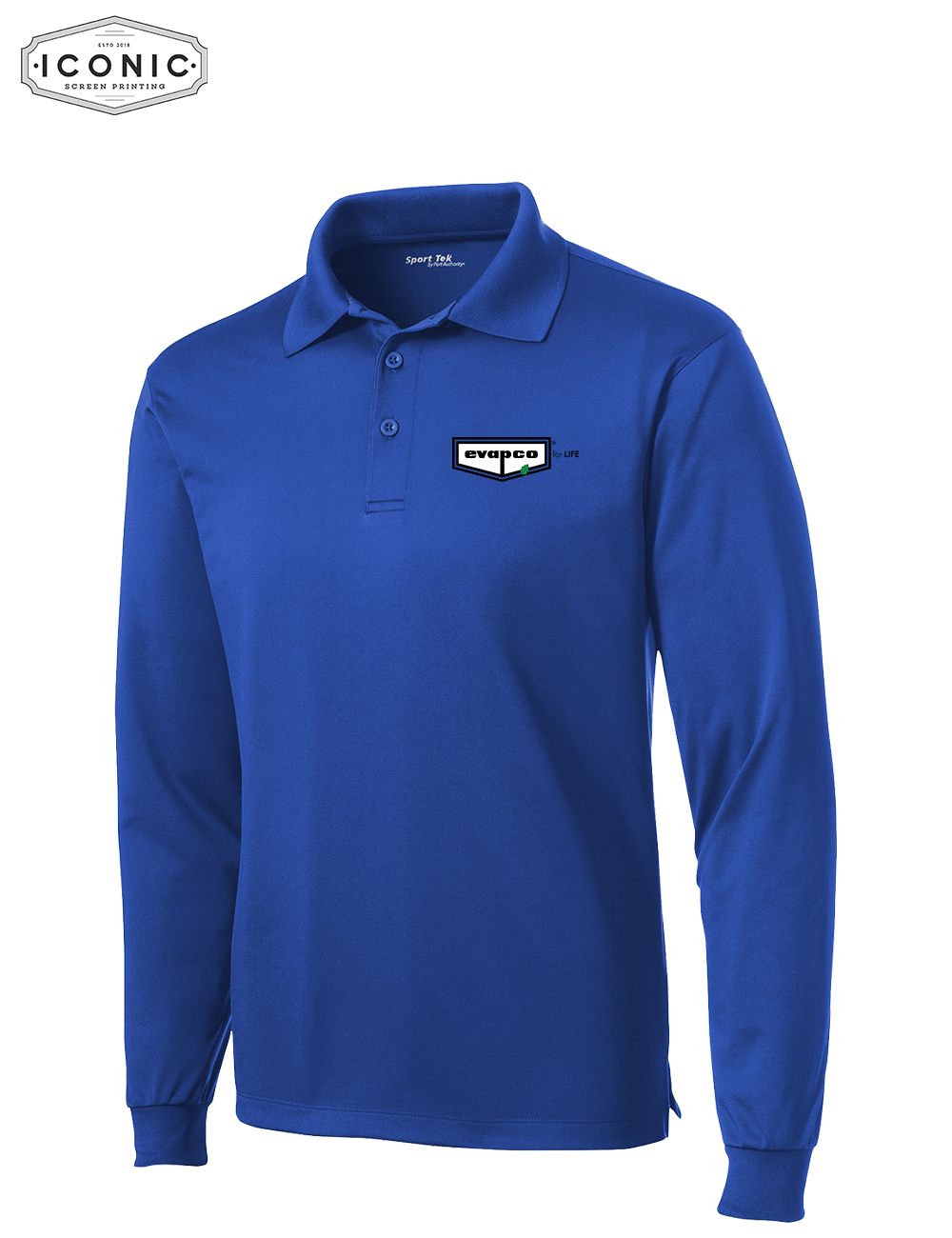 Evapco for Life - Long Sleeve Micropique Sport-Wick Polo - Embroidery