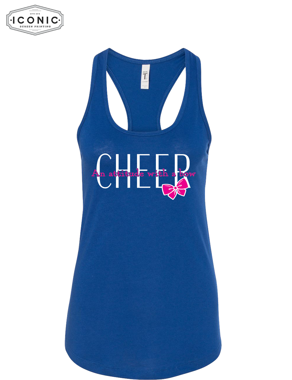 Attitude With A Bow - Women's Ideal Racerback Tank - Clearance