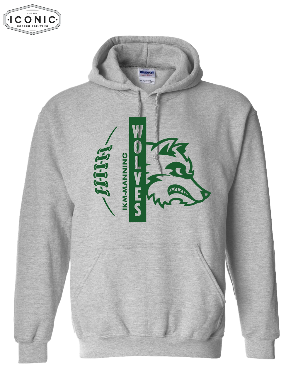 IKM-Manning Football - Heavy Blend Hooded Sweatshirt