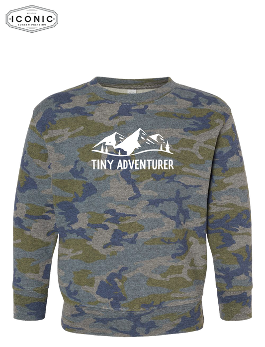 Tiny Adventurer - Toddler Fleece Crewneck Sweatshirt