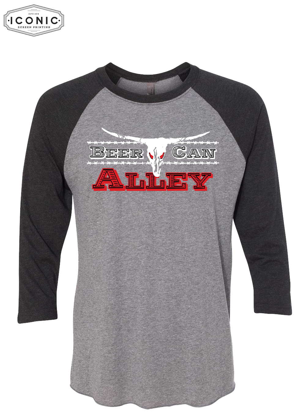 BCA - Unisex Triblend Three-Quarter Sleeve Raglan