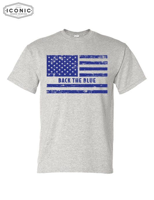 US Flag Back The Blue - DryBlend T-shirt