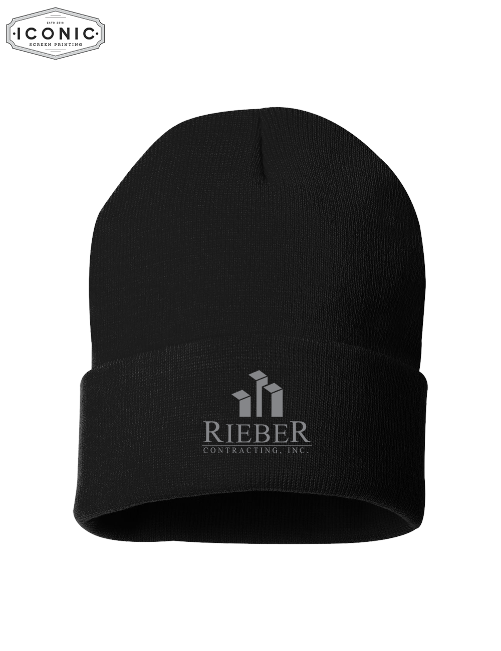 Rieber Contracting - Solid 12" Cuffed Beanie