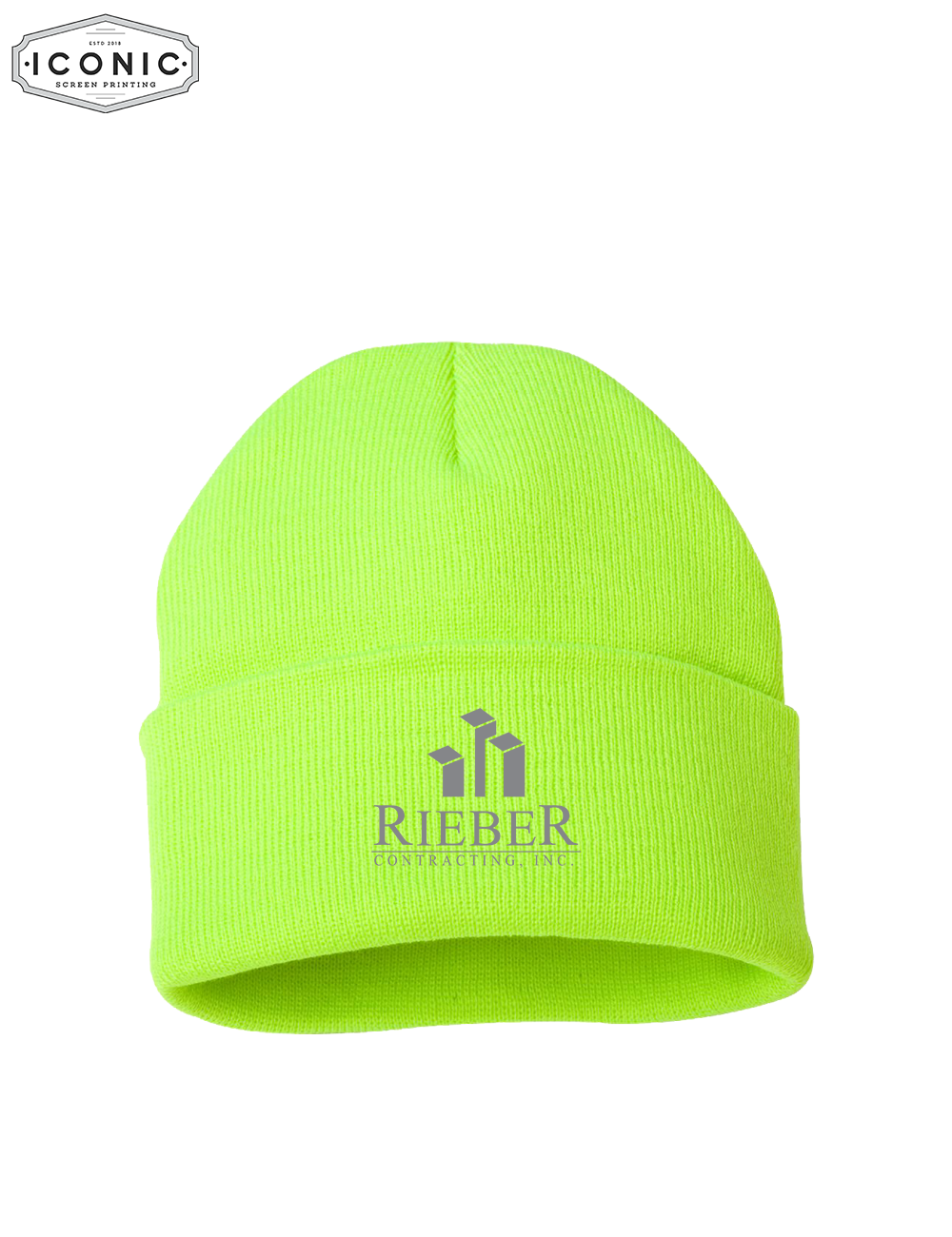 Rieber Contracting - Solid 12" Cuffed Beanie