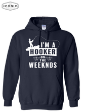 Load image into Gallery viewer, Hooker on the Weekends- Heavy Blend Hooded Sweatshirt
