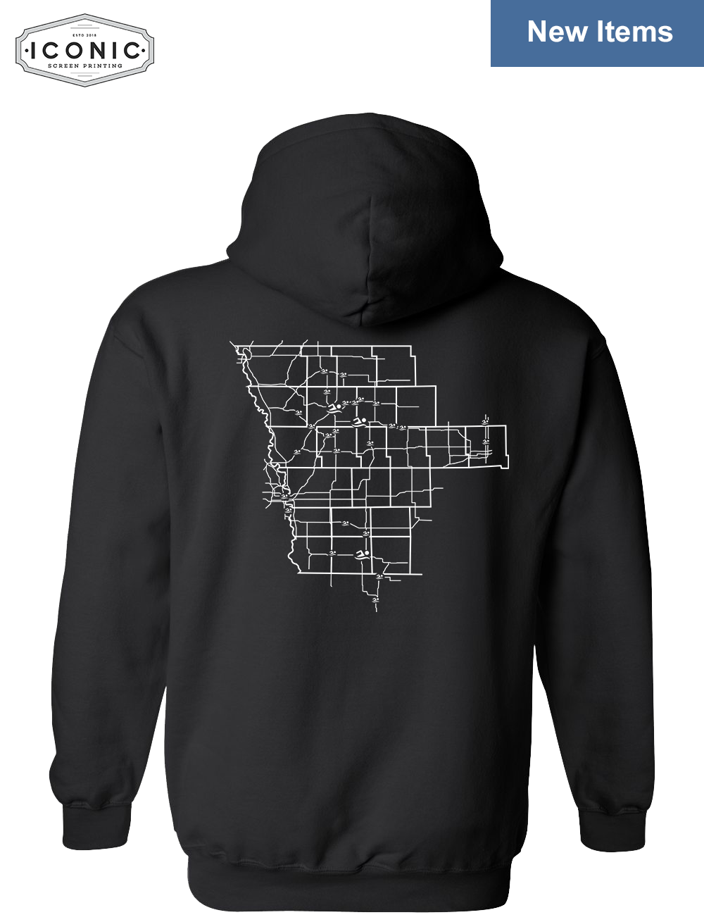 Stingrays with Map - Heavy Blend Hooded Sweatshirt