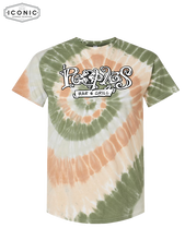 Load image into Gallery viewer, People&#39;s Bar &amp; Grill- D6- Multi-Color Spiral Tie-Dyed T-Shirt
