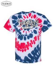 People's Bar & Grill- D6- Multi-Color Spiral Tie-Dyed T-Shirt