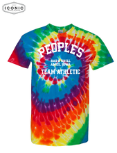 Load image into Gallery viewer, People&#39;s Team Athletic - D3- Multi-Color Spiral Tie-Dyed T-Shirt
