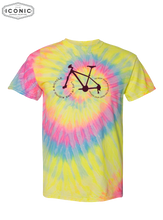 Load image into Gallery viewer, Like Riding A Bike - D3 - Multi-Color Spiral Tie-Dyed T-Shirt
