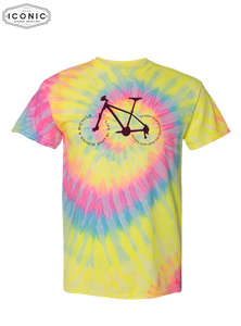 Like Riding A Bike - D3 - Multi-Color Spiral Tie-Dyed T-Shirt