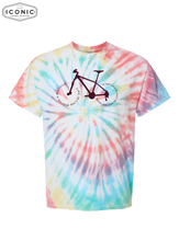 Load image into Gallery viewer, Like Riding A Bike - D3 - Multi-Color Spiral Tie-Dyed T-Shirt
