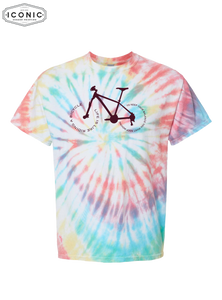 Like Riding A Bike - D3 - Multi-Color Spiral Tie-Dyed T-Shirt
