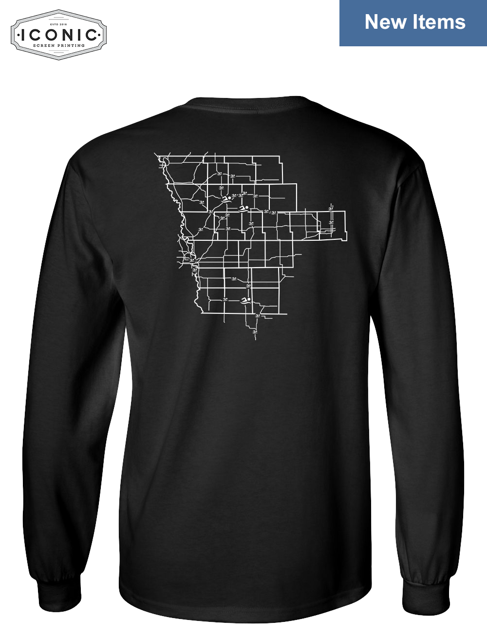Stingrays with Map - Ultra Cotton Long Sleeve