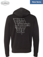 Load image into Gallery viewer, Stingrays with Map - Unisex Sponge Fleece Hoodie
