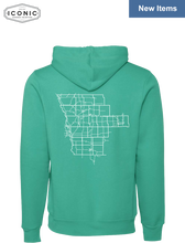 Load image into Gallery viewer, Stingrays with Map - Unisex Sponge Fleece Hoodie
