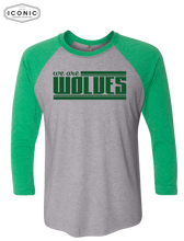 Load image into Gallery viewer, We Are Wolves - Triblend Three-Quarter Raglan T-Shirt
