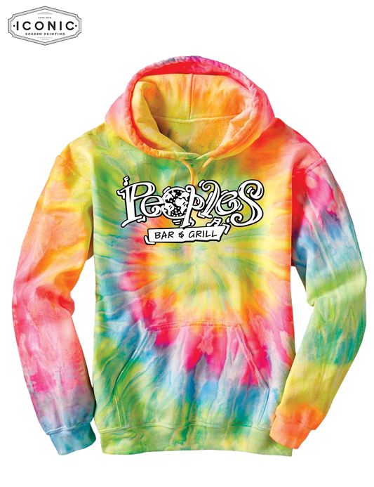 People's Bar & Grill Blended Tie-Dyed Hooded Sweatshirt