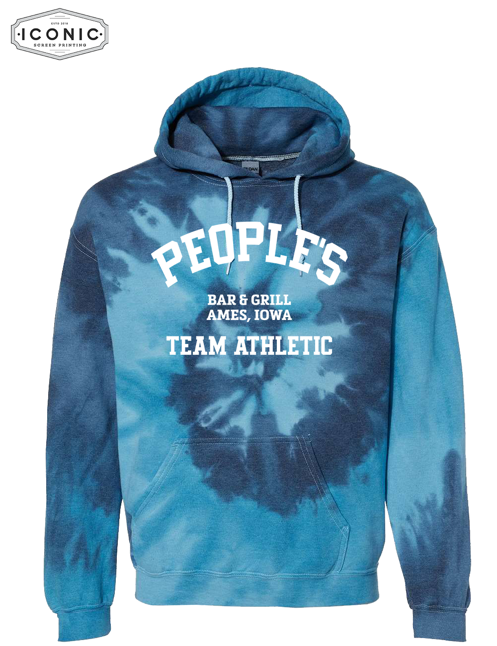 People's Team Athletic - D3 - Blended Tie-Dyed Hooded Sweatshirt