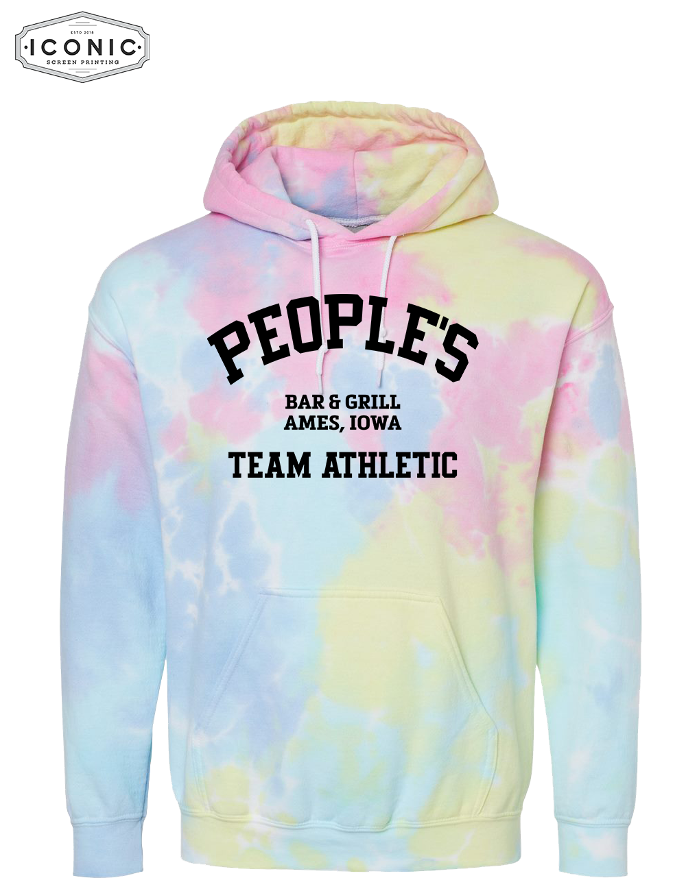 People's Team Athletic Blended Tie-Dyed Hooded Sweatshirt