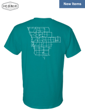 Load image into Gallery viewer, Stingrays with Map - DryBlend T-shirt
