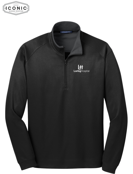 Loring Hospital Vertical Texture 1/4-Zip Pullover