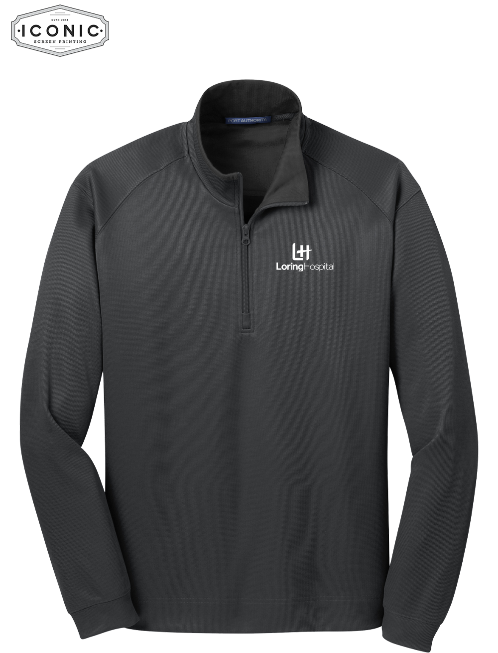 Loring Hospital Vertical Texture 1/4-Zip Pullover