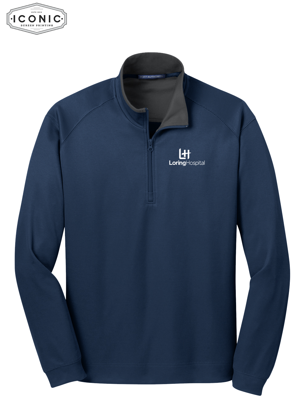 Loring Hospital Vertical Texture 1/4-Zip Pullover