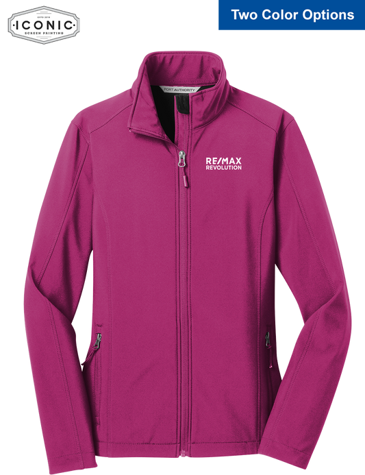 RE/MAX Revolution - Ladies Core Soft Shell Jacket - Embroidery