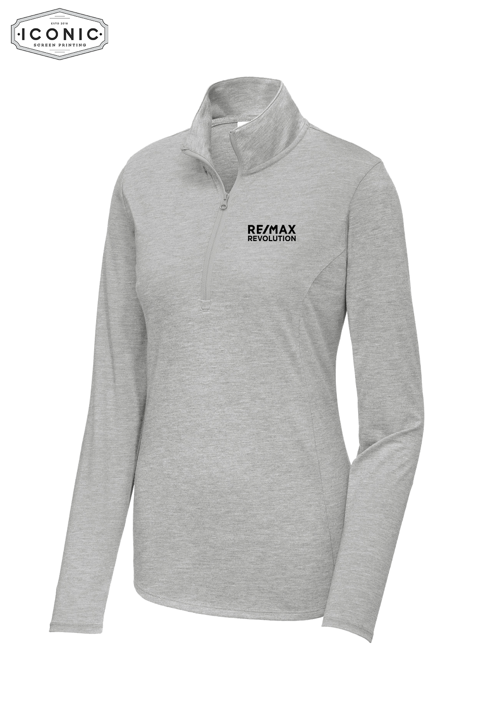 RE/MAX Revolution - Ladies PosiCharge Tri-Blend Wicking 1/4-Zip Pullover - Embroidery