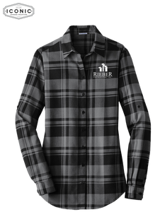 Rieber Contracting - Ladies Plaid Flannel Tunic - Embroidery