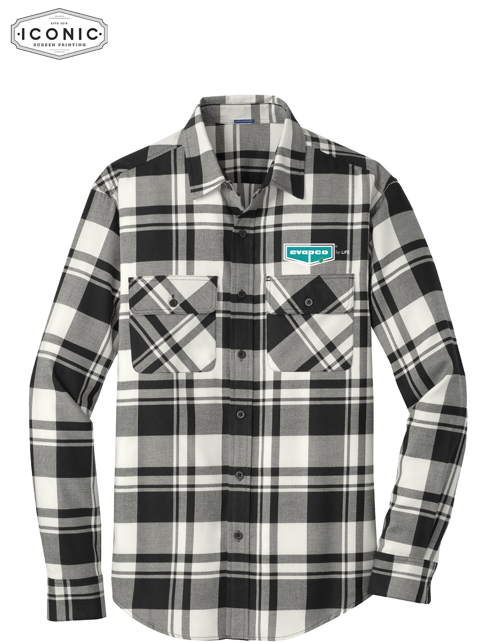 Evapco for Life - Plaid Flannel Shirt - Embroidery