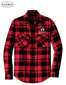 Rieber Contracting - Plaid Flannel Shirt - Embroidery