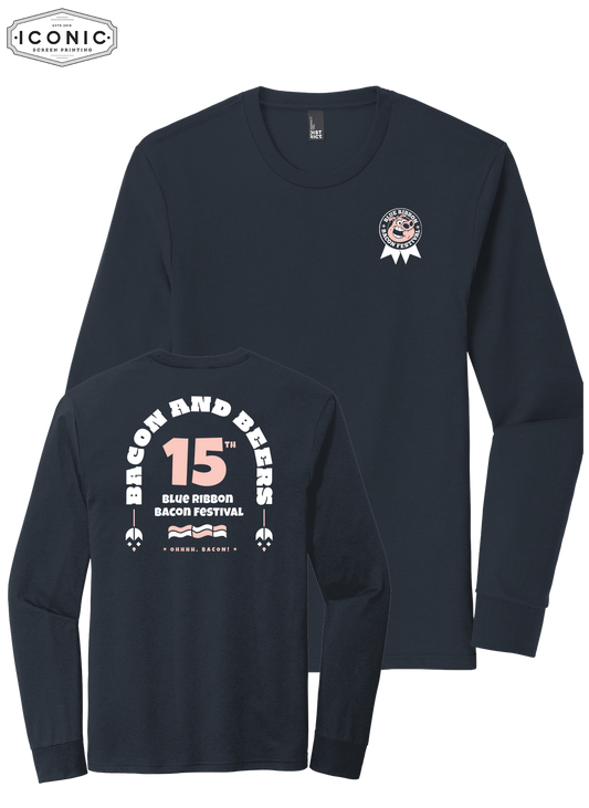 Blue Ribbon Bacon Fest - District Perfect Tri Long Sleeve Tee