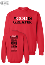 Load image into Gallery viewer, #God Is Greater - Heavy Blend Sweatshirt
