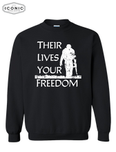 Load image into Gallery viewer, Their Lives Your Freedom - Heavy Blend Sweatshirt
