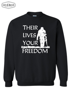 Their Lives Your Freedom - Heavy Blend Sweatshirt