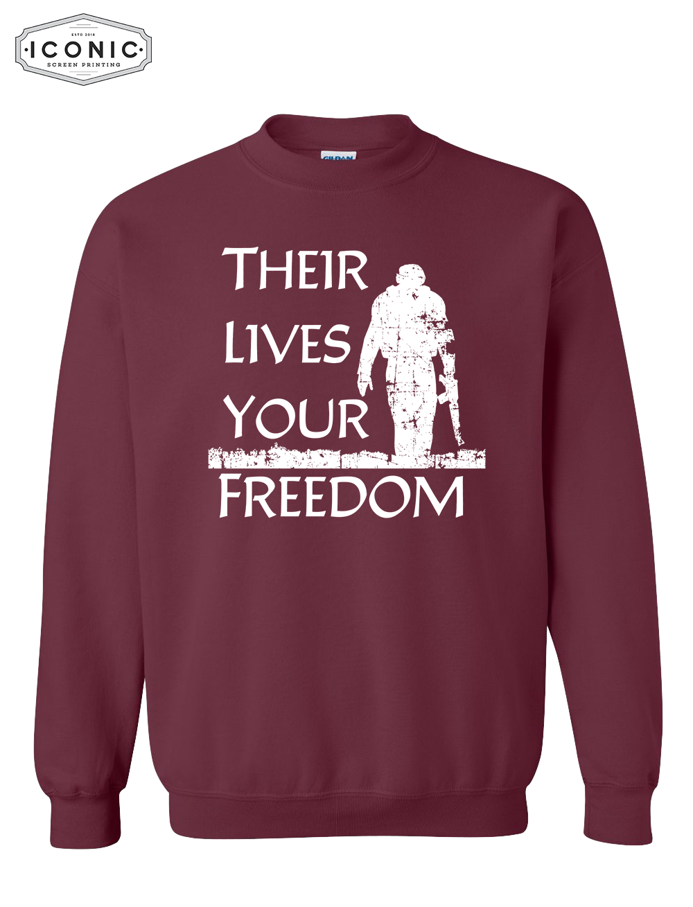 Their Lives Your Freedom - Heavy Blend Sweatshirt