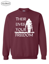 Load image into Gallery viewer, Their Lives Your Freedom - Heavy Blend Sweatshirt
