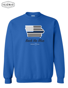 Back The Blue Iowa - Heavy Blend Sweatshirt