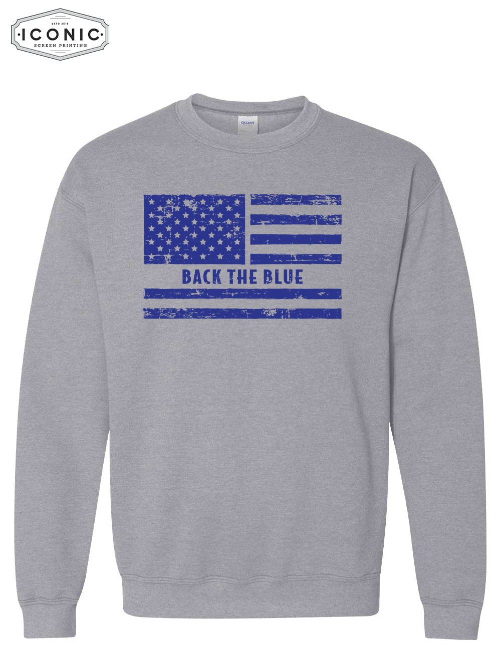 US Flag Back The Blue - Heavy Blend Sweatshirt